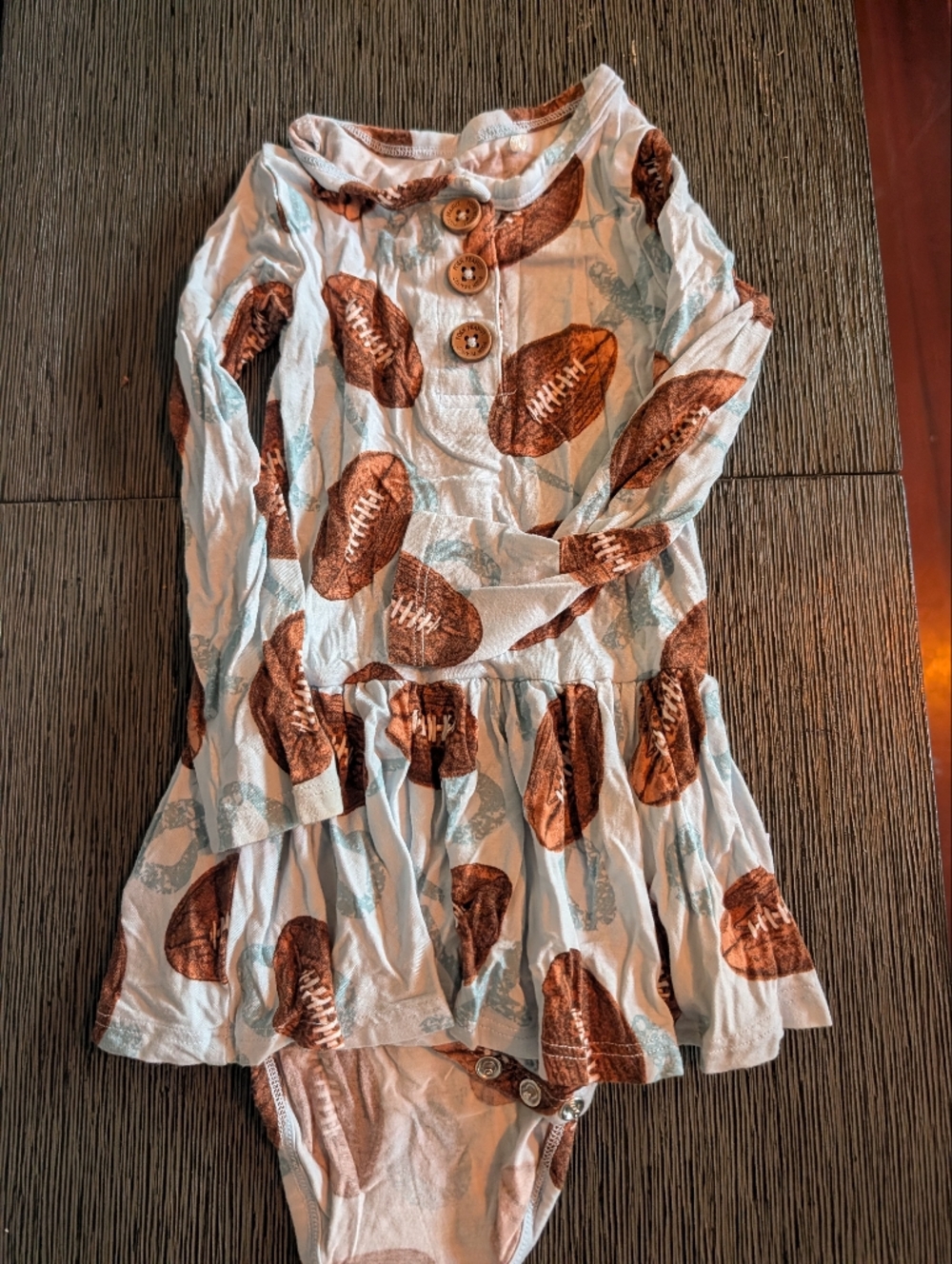 Posh Peanut Football Dress Bodysuit 12-18 Months